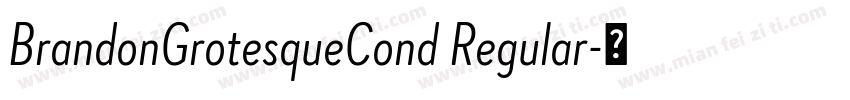 BrandonGrotesqueCond Regular字体转换
